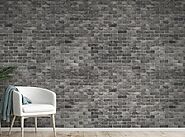 Dark Grey Brick Wallpaper