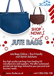 Customisable | Printed and Personalised Jute Bags UK – 3Cube-UK-Limited