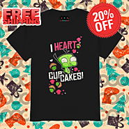 Invader Zim I Heart Cup Cakes Halloween 2024 Shirt