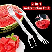 Afif.R2 Watermelon Slicer: 2-in-1 StainlessSteel Fork Slicer