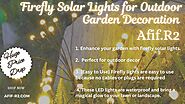 Firefly Solar Lights for Outdoor Garden Decoration | Afif.R2