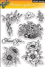 Penny Black Clear Stamp Set, Flower Gallery