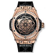 Luxury Replica Hublot Big Bang Sang Bleu King Gold Diamonds 39 mm Watch 465.OS.1118.VR.1204.MXM17 For Sale