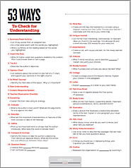 53 Ways to Check for Understanding