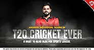 Highest Individual Score in T20 Cricket Ever