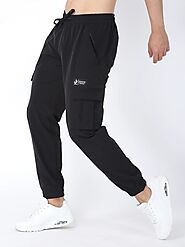 Black Essential Cargo Pants For Men @1299