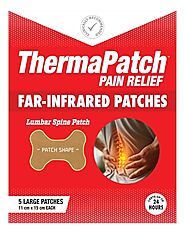 ThermaPatch Far Infrared Pain Relief Patches (Lumbar Spine Patch) Large Size, Targeted Relief for Lower Back Pain | 1...