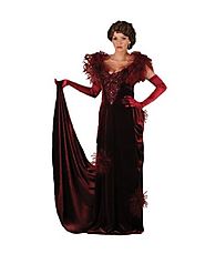 Women's Scarlett O'Hara Burgundy Gown Theater Costume- LIMITED QUANTITY