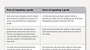 Repeating a Grade: Pros and Cons