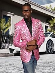 Mens Pink Floral Blazer -For An Adorable Look