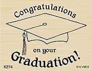 Congratulations Graduation Rubber Stamp By DRS Designs