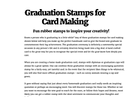 Graduation Stamps for Card Making