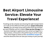 Best Airport Limousine Service: Elevate Your Travel Experience!