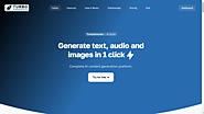 Generate text, audio and images in 1 click with AI.