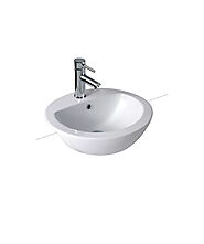 Ceramic Semi Oval Recessed Basin - Clifton Bathrooms and Kitchens