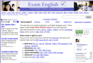 Exam English - Free Practice Tests for IELTS, TOEFL, TOEIC and the Cambridge ESOL exams (CPE, CAE, FCE, PET, KET)