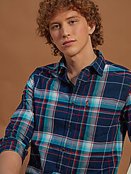 Captivating Checks - 100% Cotton Denimwear Shirt