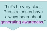 Generate Awareness, Not Links, With Press Releases