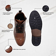 Buy Brown Leather Boots for Men