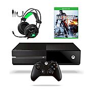 Microsoft Xbox One 500GB Game Console, New Headset, Battlefield 4 from 2P Gaming