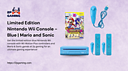 Limited Edition Nintendo Wii Console - Blue | Mario and Sonic