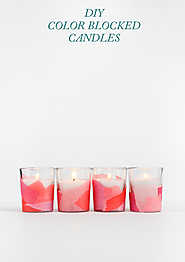 DIY Color Blocked Candles - The Crafted Life