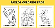 10 Parrot Coloring Page - Coloring Fun Pages