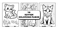 10 Kitten Coloring Pages - Coloring Fun Pages