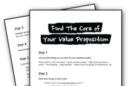 Value proposition creation, steps to