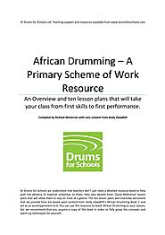 West African Djembe Drumming - A KS2/3 Scheme of Work Resource | Drums for Schools