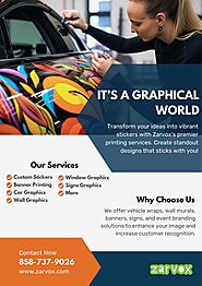 Get Beautiful Custom Stickers and Graphics in San Diego - Zarvox