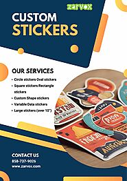 Get Best Gallery Custom Stickers in San Diego - Zarvox