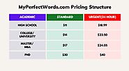 MyPerfectWords.com Pricing Structure