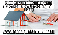 Point Must Be Considered While Selecting Removalists Company in Perth