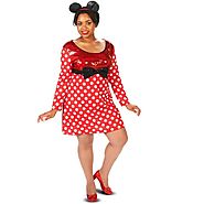Little Red Mouse Dress Women's Plus Size Adult Halloween Costume