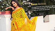 Designer Bagh Print Sarees in Cotton Silk