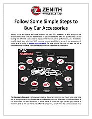 Follow Some Simple Steps to Buy Car Accessories