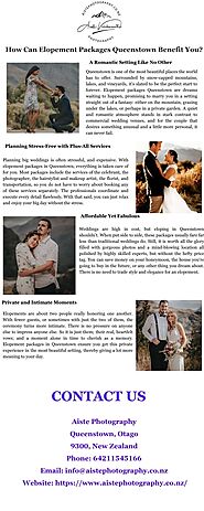 How Can Elopement Packages Queenstown Benefit You