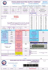 FESCO Sample Bill Image