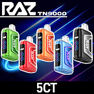 RAZ TN9000 12ML 9000 PUFFS 5% NICOTINE DISPOSABLE VAPE - 5 CT