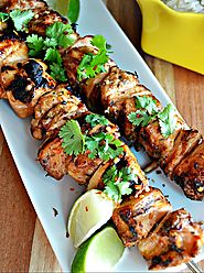 Honey-Lime Chicken Skewers - Kitchen Meets Girl