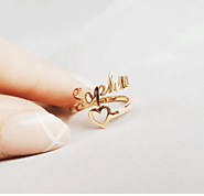 Personalized Single Name Heart Ring - Teenytines