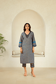 Naseebo Twilight Bliss Cotton Premium Kurti Set