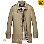 CWMALLS Designer Mid-length Trench Coat CW816024