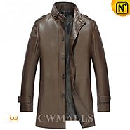 CWMALLS Brown/Black Mens Trench Coats CW816023