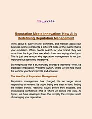 Reputation Meets Innovation: How AI is Redefining Reputation Management