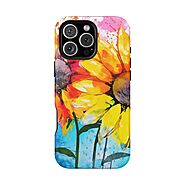 Bold Watercolor Sunflowers - MagSafe iPhone Series Case – BOGO Cases