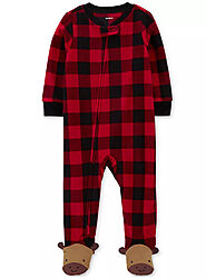 Carter’s – Baby One-Piece Buffalo-Check Fleece Footed Pajamas