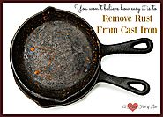 Super Easy Way to Clean Rusted Cast Iron Skillets