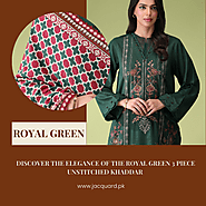 Discover the Elegance of the Royal Green 3 Piece Unstitched Khaddar